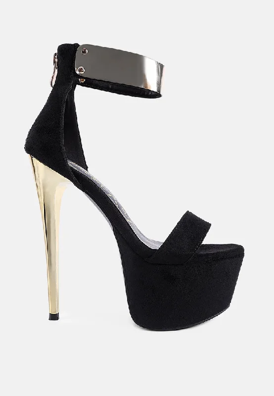 Top Deals cosmo girl metal band high heeled sandals