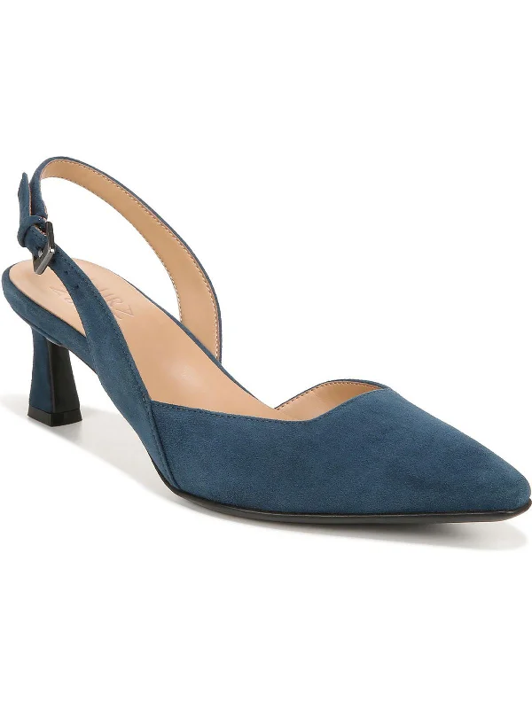 Women's Modern Shoes Dalary Womens Patent Leather Pointed Toe Slingback Heels