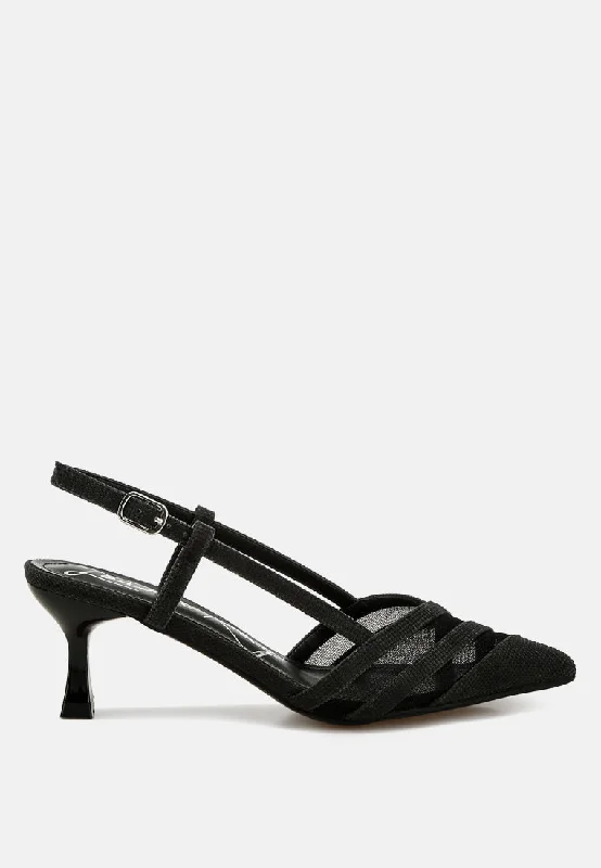 Must-Have Style Discounts Daldra Kitten Heel Slingback Sandals