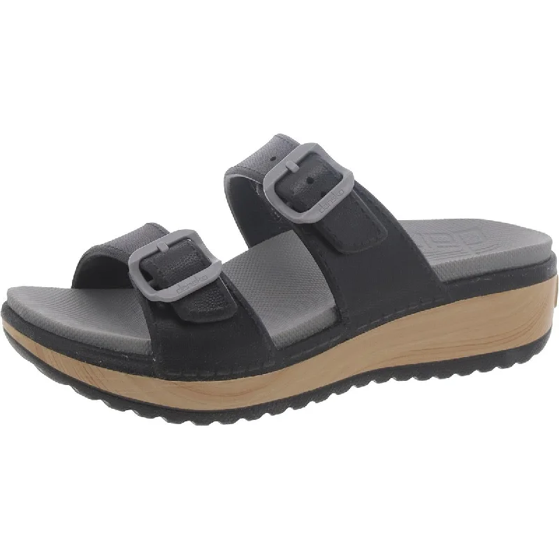 Modern Chic Discounts Dansko Womens Faux Leather Open toe Flatform Sandals