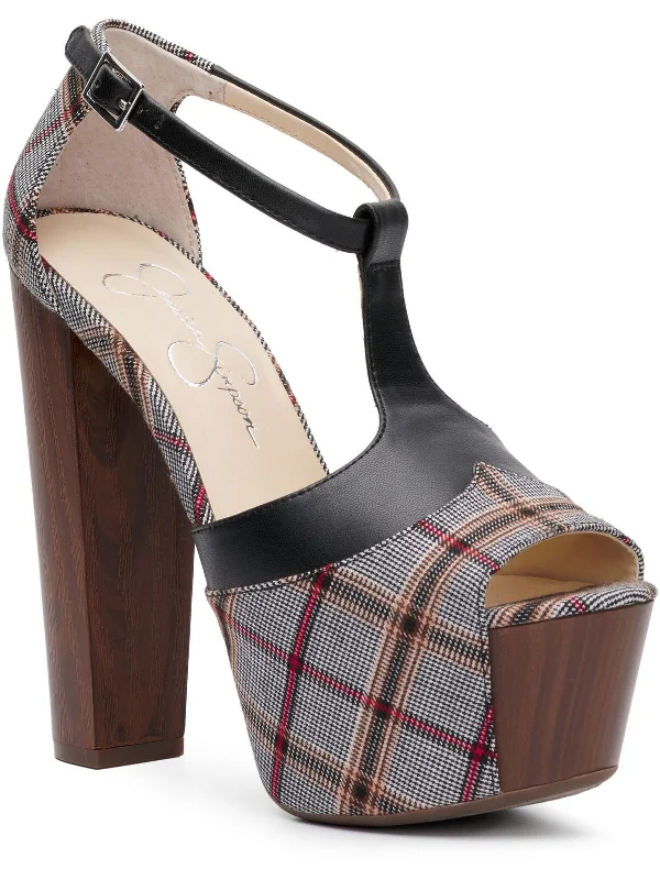 End Of Season Clearance Dany Womens Peep Toe T-Strap Pumps