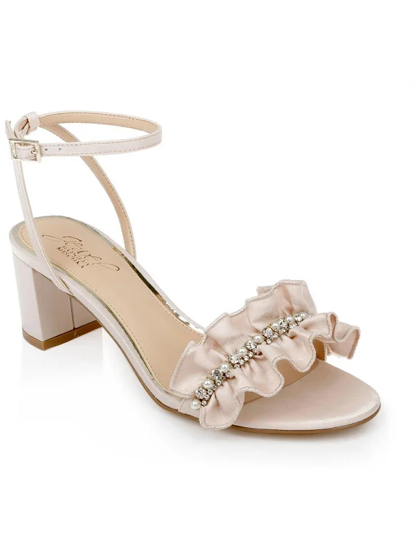 Soft Sole Shoes Desirie Womens Embellished Ankle Strap Block Heel