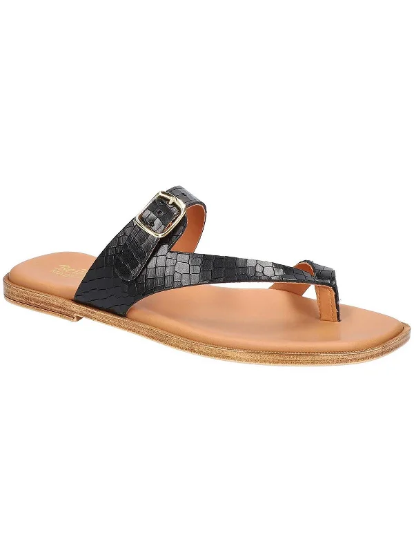 Designer Shoes Clearance Doe-Italy Womens Leather Flip-Flop Thong Sandals