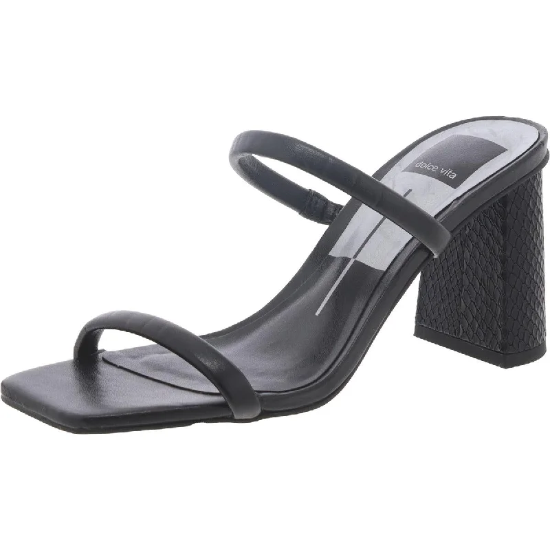 Exclusive Deals Online Dolce Vita Womens Faux Leather Slip On Slide Sandals
