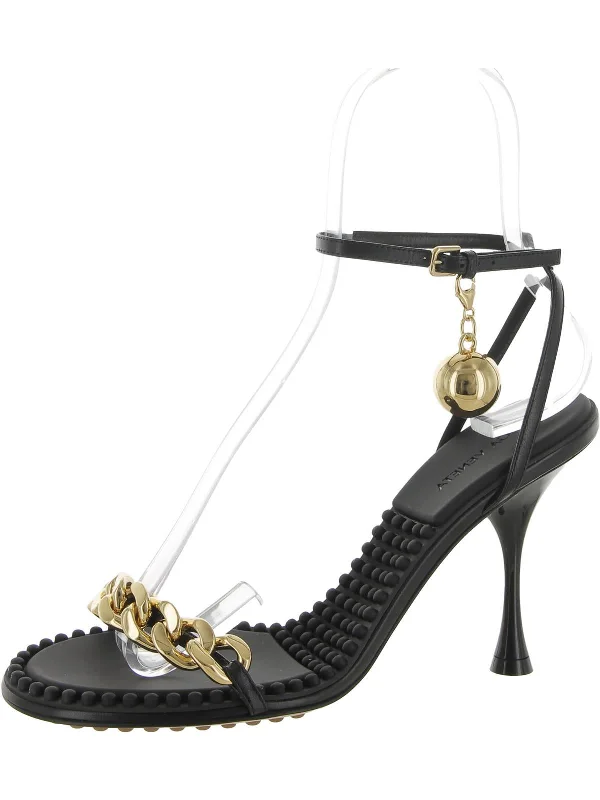 Women's Versatile Shoes Dot Womens Leather Chain and Ball Pumps