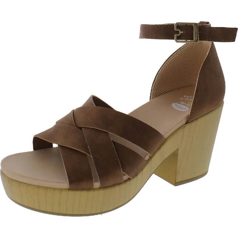 Stylish Looks Dr. Scholl's Shoes Womens Blissful Faux Suede Round Toe Platform Sandals