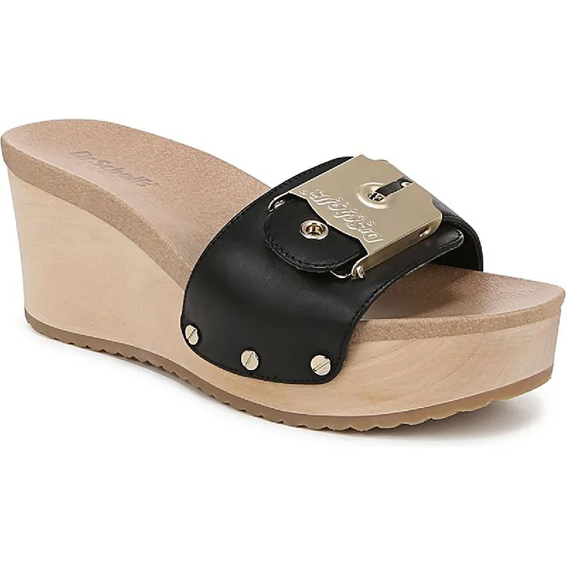 Vintage-Inspired Shoes Deal Dr. Scholl's Shoes Womens Original Life Leather Wedge Slide Sandals Vintage-Inspired Shoes Deal Dr. Scholl's Shoes Womens Original Life Leather Wedge Slide Sandals