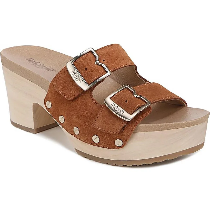 Seasonal Sale Dr. Scholl's Shoes Womens Original Vibe Suede Slip On Platform Sandals