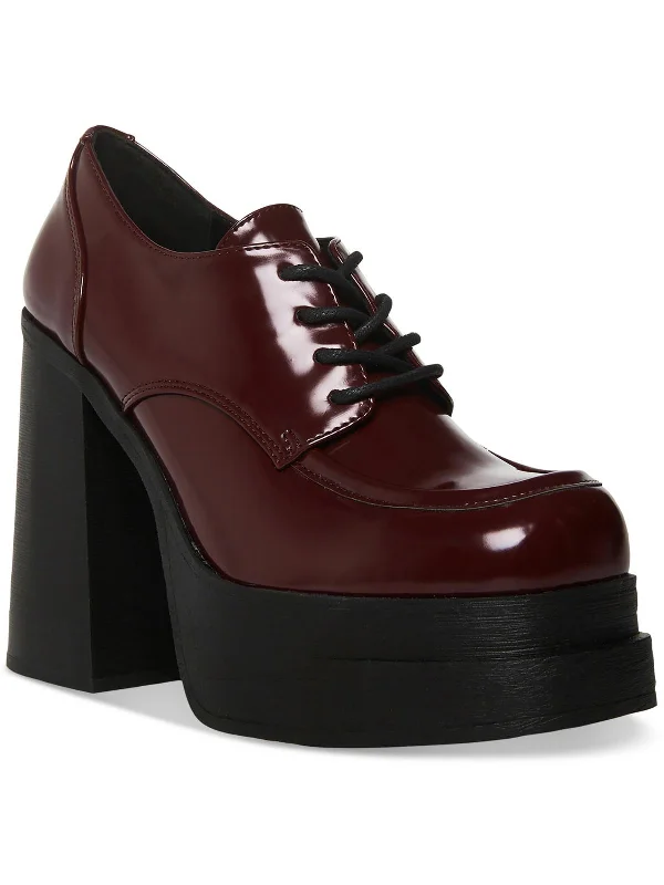 Luxury Shoes Clearance DRUMMEN Womens Almond toe Lace up Block Heels