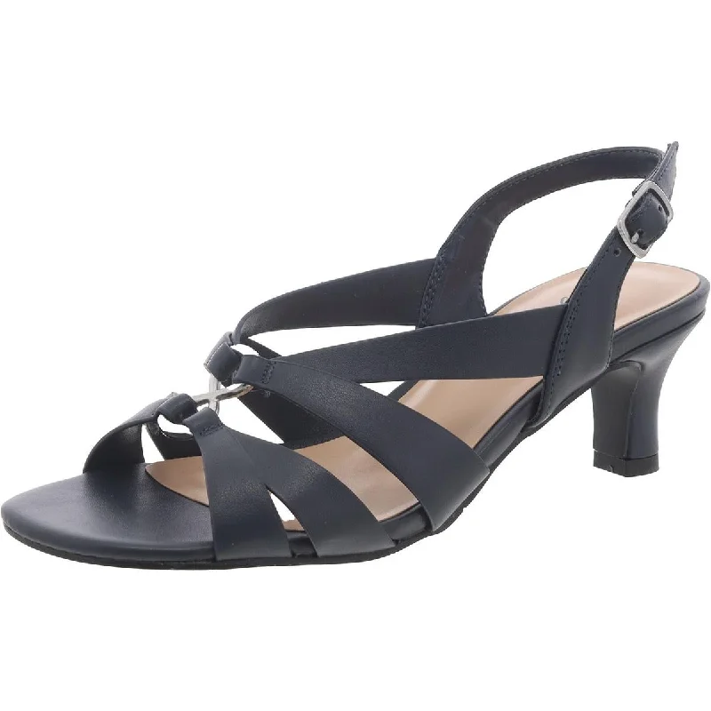 Must-Have Shoe Styles Easy Street Womens Faux Leather Strappy Slingback Sandals