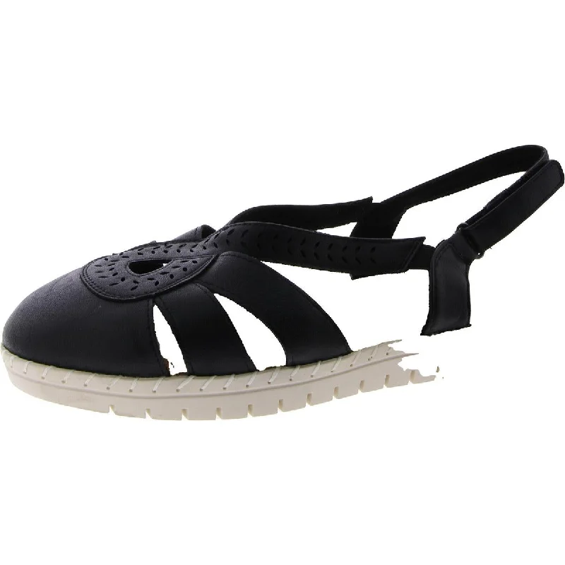 Trendy And Breathable Shoes Easy Street Womens Tilda Faux Leather Closed Toe Slingback Sandals
