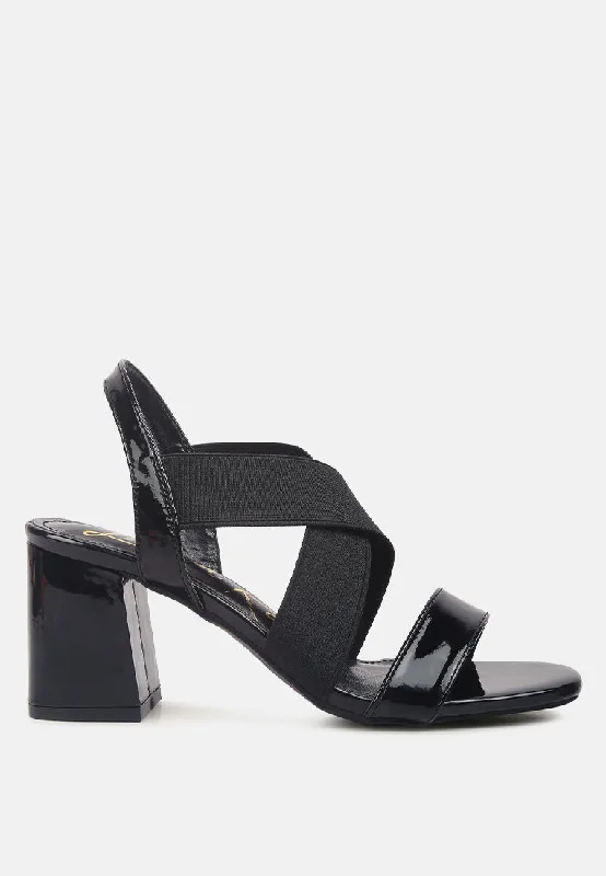 Shop The Hottest Deals elastic straps block heel sandals