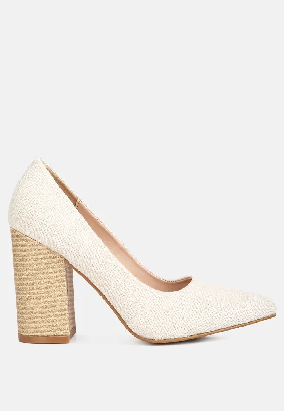 Comfortable Chic elsie canvas block heel pumps