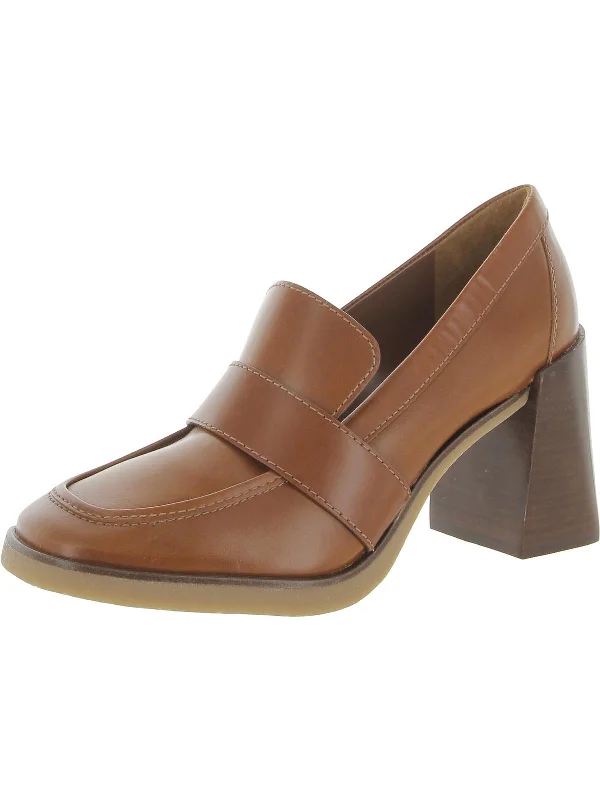 Soft Sole Shoes Ezerna Womens Leather Slip On Loafer Heels