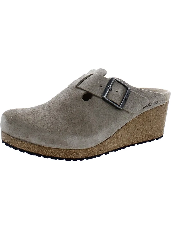 Trendy Women's Shoes FANNY Womens Leather Slip On Wedge Heels