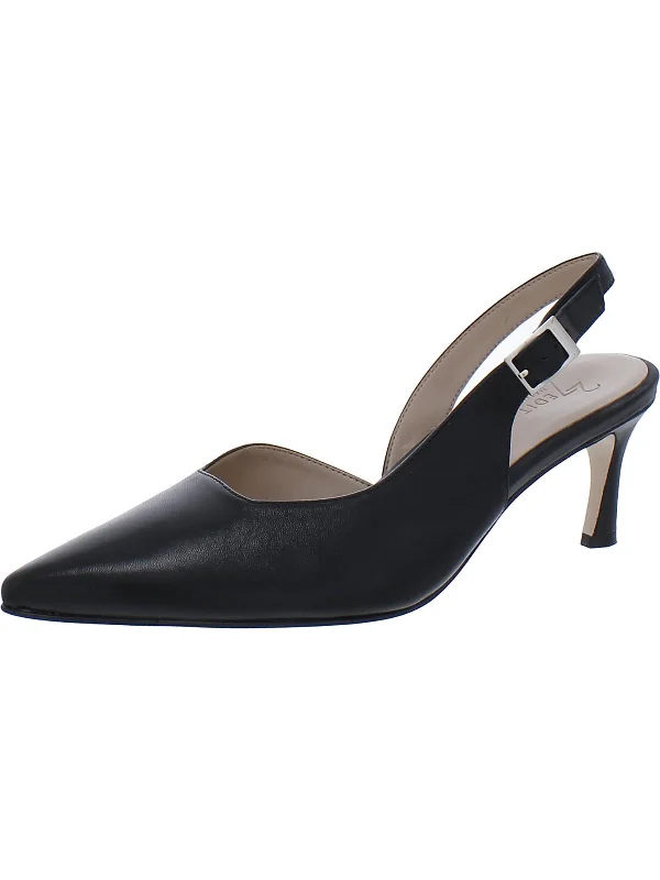 Premium Casual Footwear Felicia Womens Leather Slingback Pumps