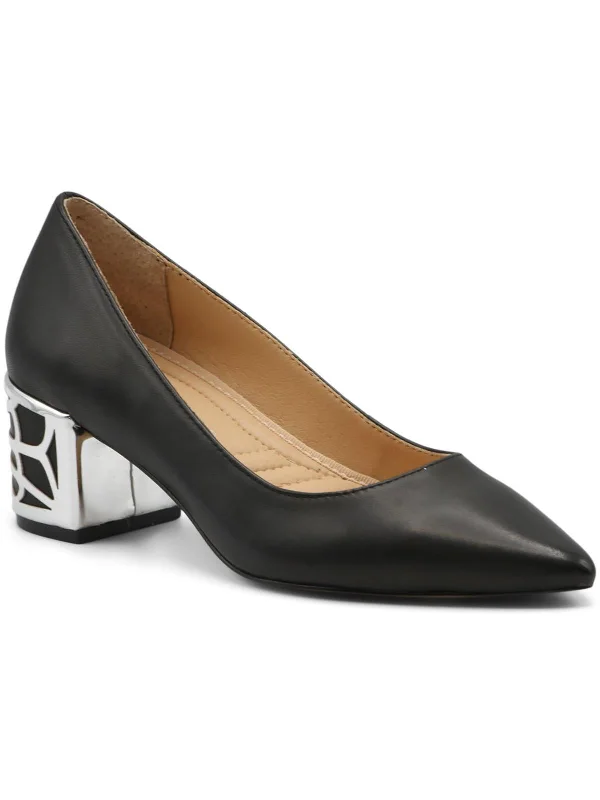 All-Season Shoes Deal Flori Womens Faux Leather Pointed Toe Pumps