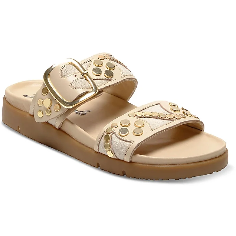 Lightweight Walking Shoes Offers Free People Womens Revelry Rubber Studded Slide Sandals
