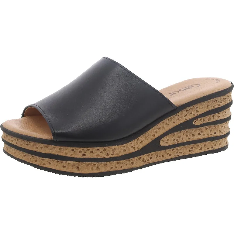 Elevated Casual Discounts Gabor Womens Leather Open toe Wedge Sandals