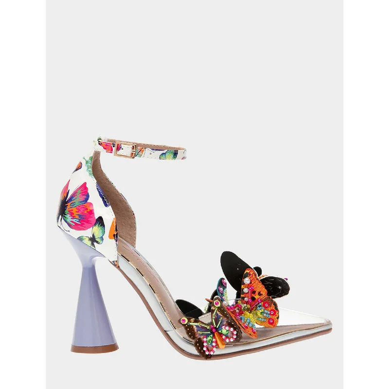 Comfortable High-Top Sneakers Gidelle White Multi