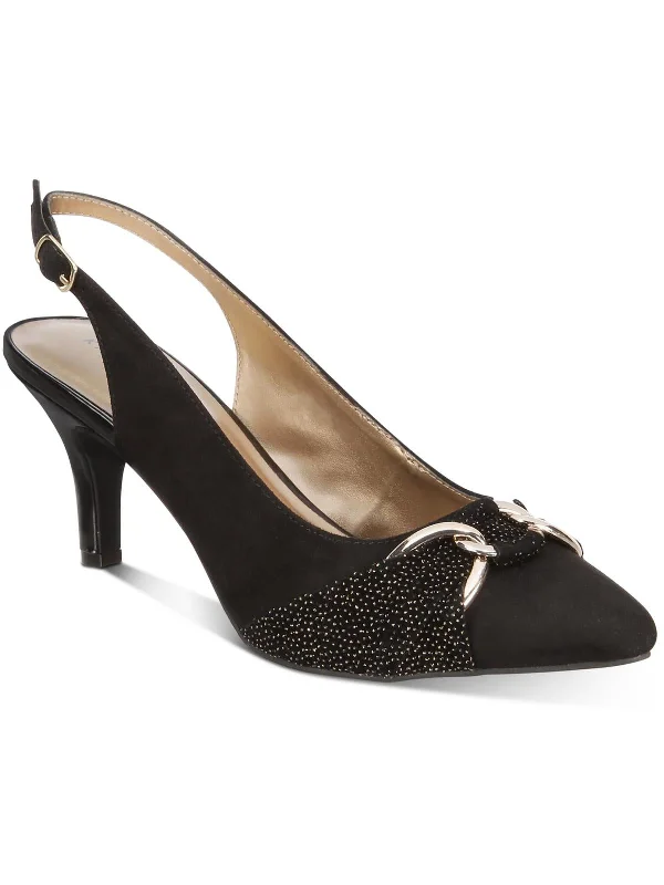 Save Big Giselee Womens Embellished Slip On Pointed Toe Heels