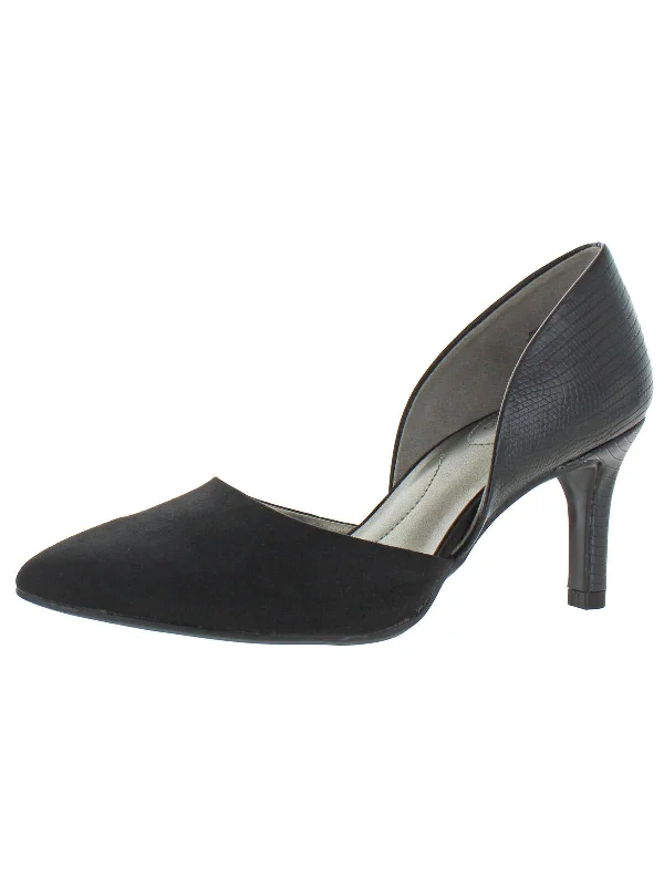 Fashion-Forward Women's Shoes Grenow Womens Faux Suede Pointed Toe Dress Heels