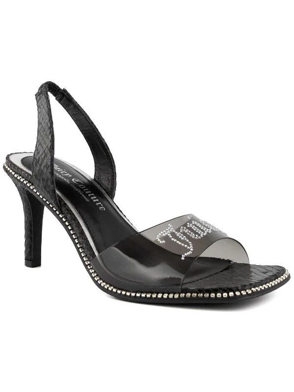 Chic And Edgy Greysi Womens Square Toe Embellished Heels