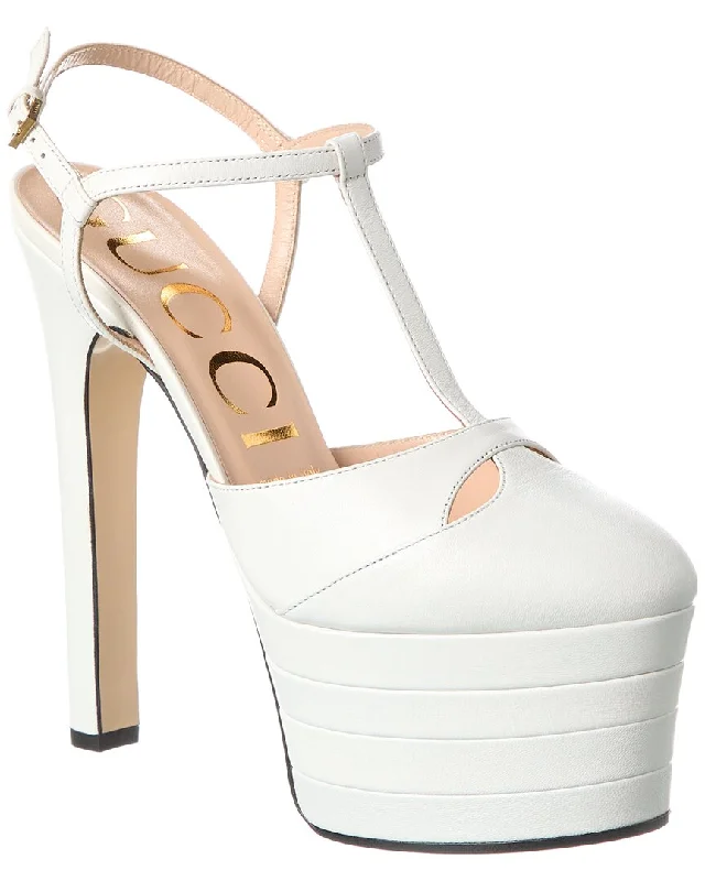 Style Breakthroughs Gucci Leather Platform Pump