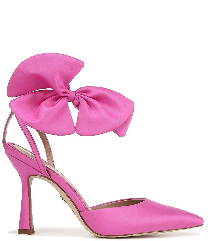 Stylish Shoe Discounts Halie In Dahlia Satin