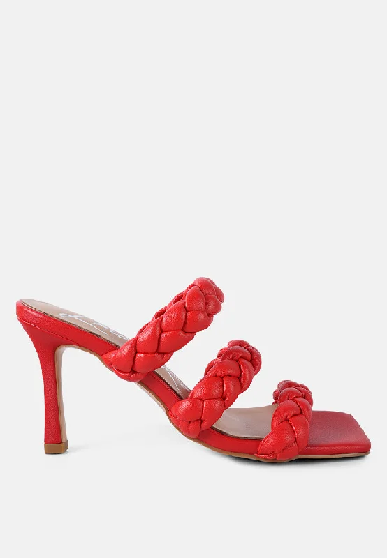 Final Sale high bae pointed heel braided sandals