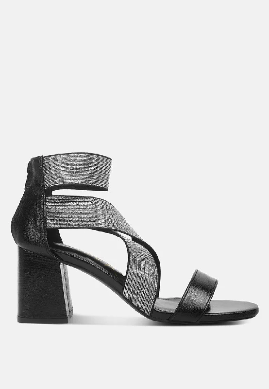 New Season Fashion Preview Sale huskies metallic faux leather block heel sandals