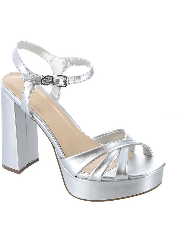 Luxury Fashion Discounts Inessa Womens Faux Leather Metallic Slingback Sandals
