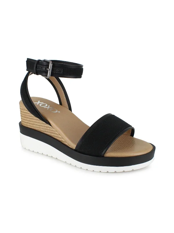 Comfortable Dressy Flats Offers Jaclyn Womens Cushioned Footbed Strappy Wedge Sandals