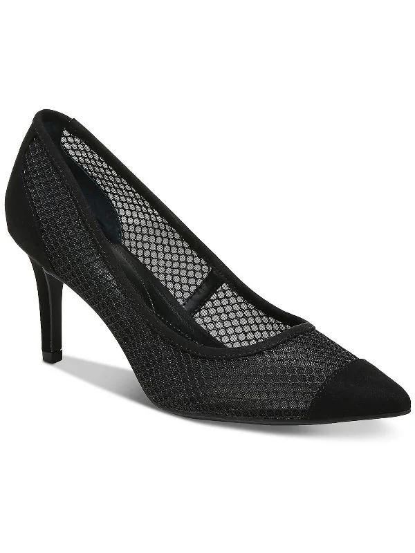 Trendy Outdoor Casual Shoes Jeeny Womens Mesh Faux Leather Trim Pumps