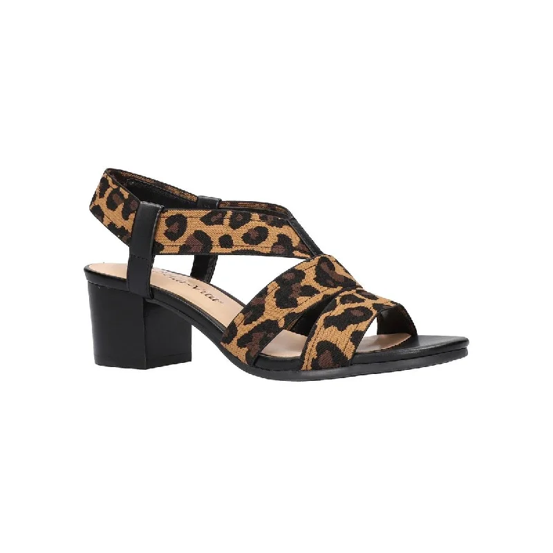 Cozy Indoor Slippers Deals Jodi Womens Knit Leopard Heel Sandals