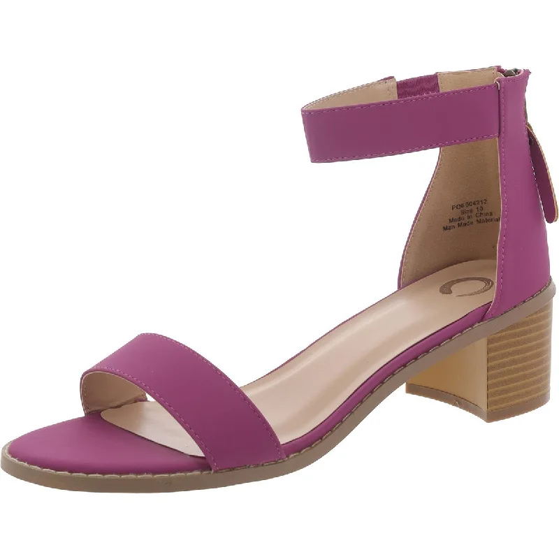 Shop Sale Items Journee Collection Womens Faux Leather Zipper Ankle Strap