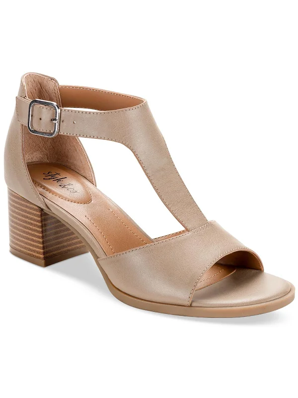 Comfortable Minimalist Shoes Kendaall Womens Faux Leather Open Toe T-Strap Sandals