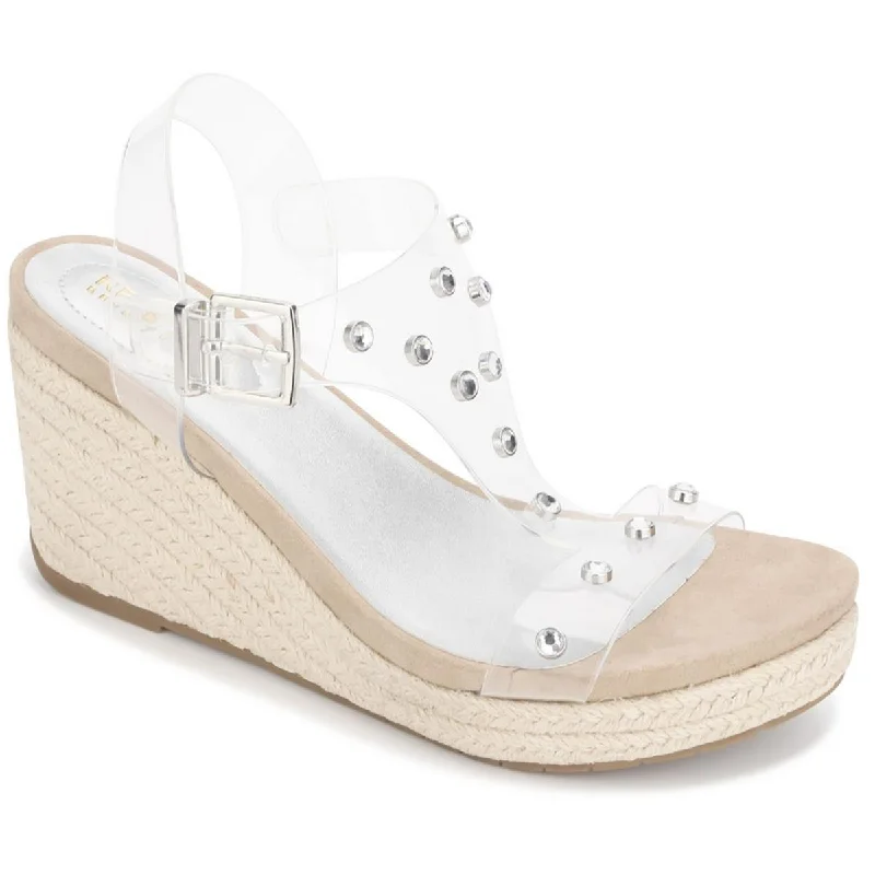 Casual Chic Kenneth Cole Reaction Womens Card Embellished Slingback Wedge Sandals