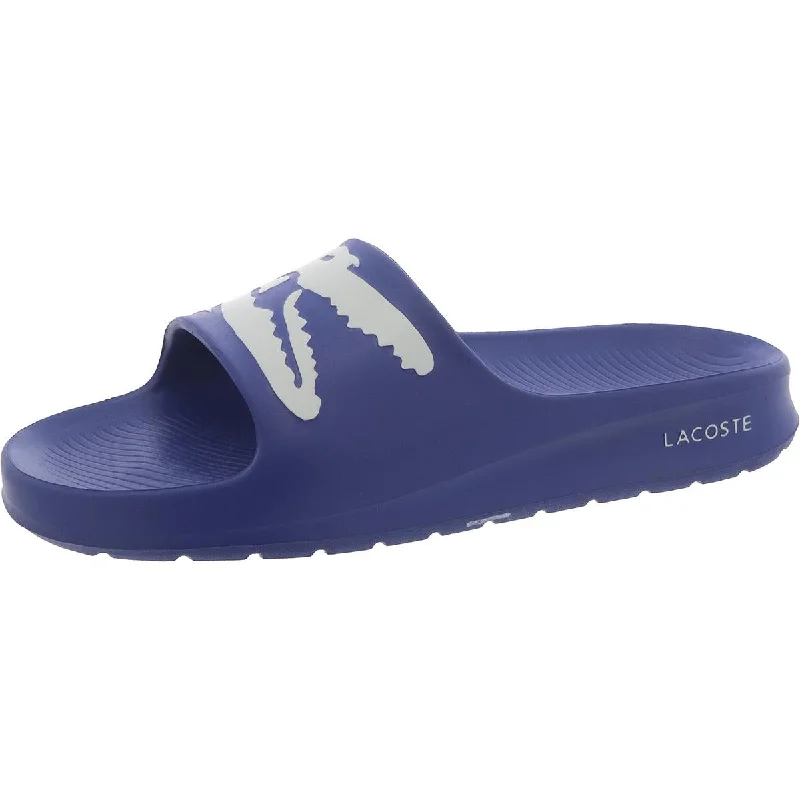 New In This Season Lacoste Womens Round toe Slip on Pool Slides