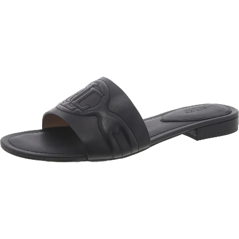 Statement Boots Offers Lauren Ralph Lauren Womens Alegra III Logo Embroidered Slide Sandals