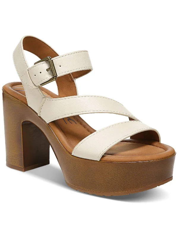 Non-Slip Shoes Sale Livia Womens Faux Leather Ankle Strap Heels