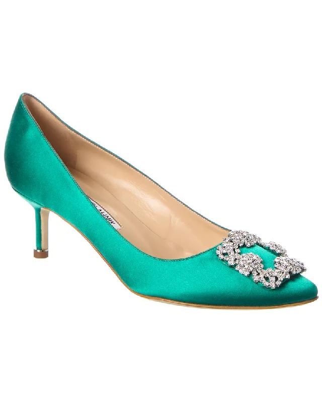 Classy Style Discounts Manolo Blahnik Hangisi 50 Satin Pump