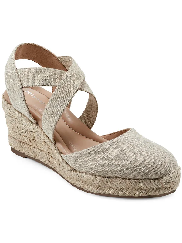 Premium Style MEZA7 Womens Almond toe Slip on Wedge Heels