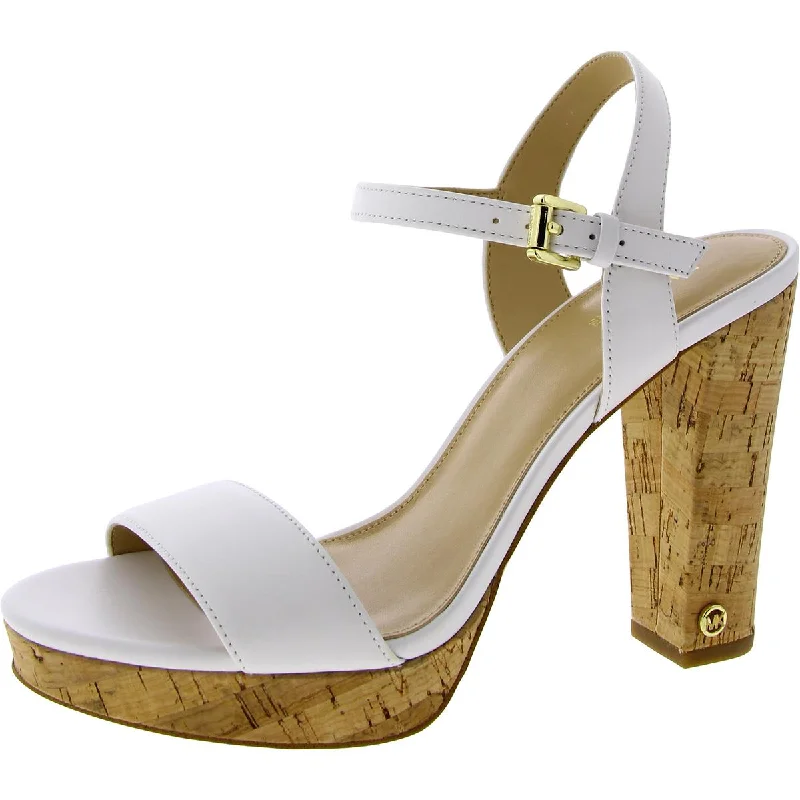 Chic Styles MICHAEL Michael Kors Womens Minnie Leather Cork Heels