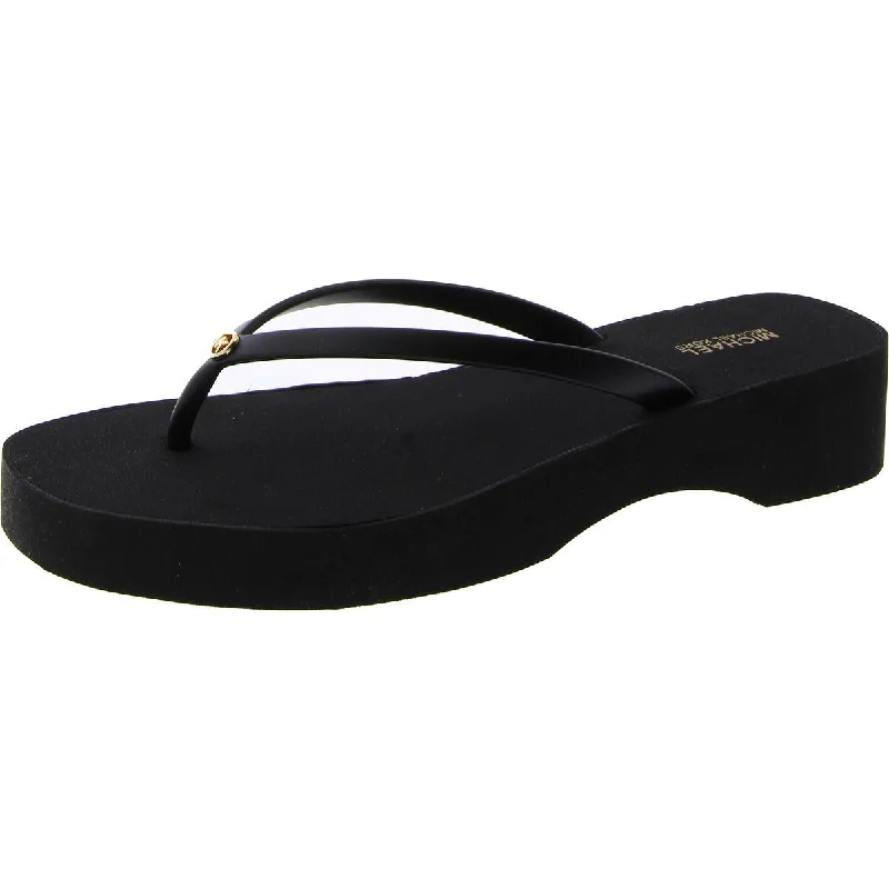 Fashionable Casual Shoes Sale MICHAEL Michael Kors Womens Round toe Wedge heel Thong Sandals