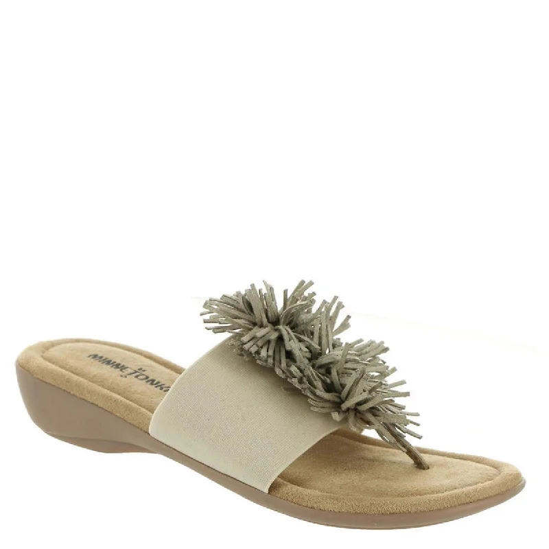 Premium Casual Footwear Minnetonka Womens Tricia  Slip On Wedge Thong Sandals
