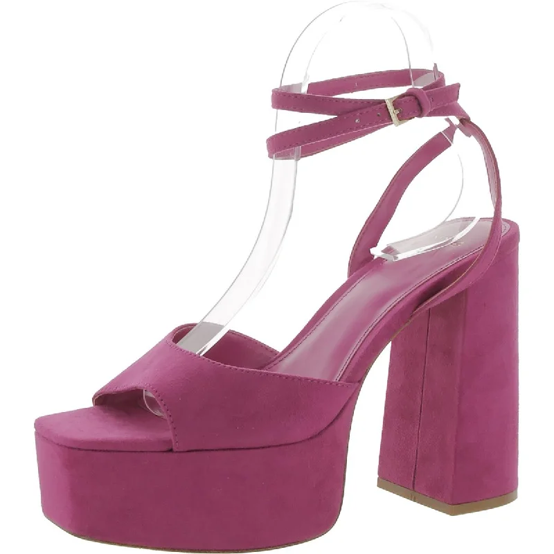 Flash Sales MNG Womens Ankle Strap Square Open Toe Platform Sandals