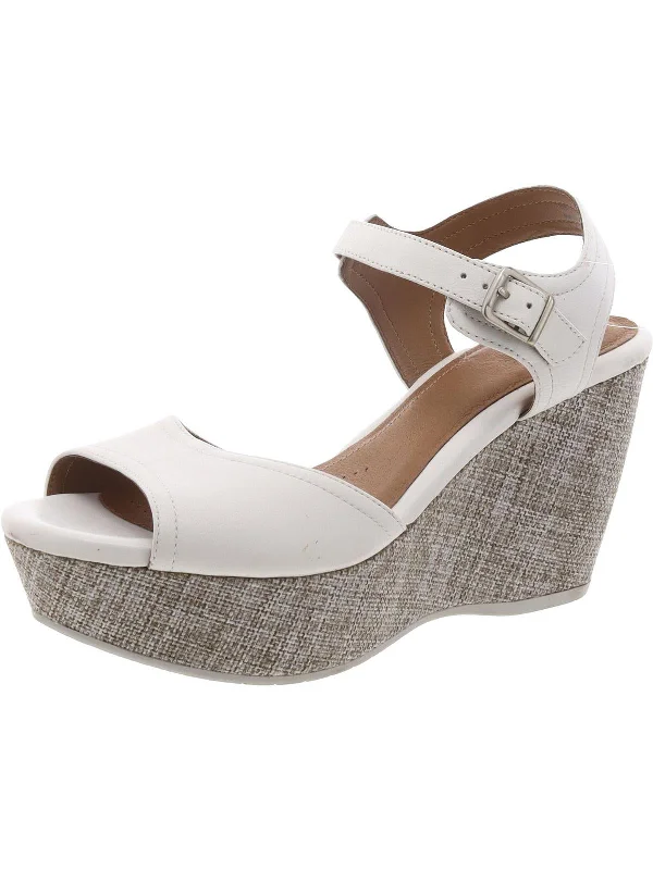 Discover Now Nadene Lola Womens Leather Open Toe Wedge Sandals