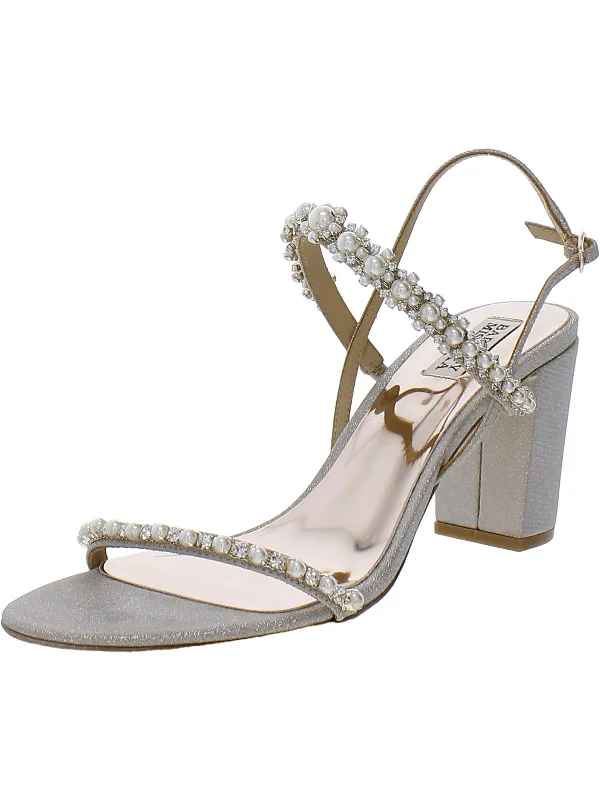 Elegant Women's Heels Natasha Womens Glitter Embellished Slingback Heels