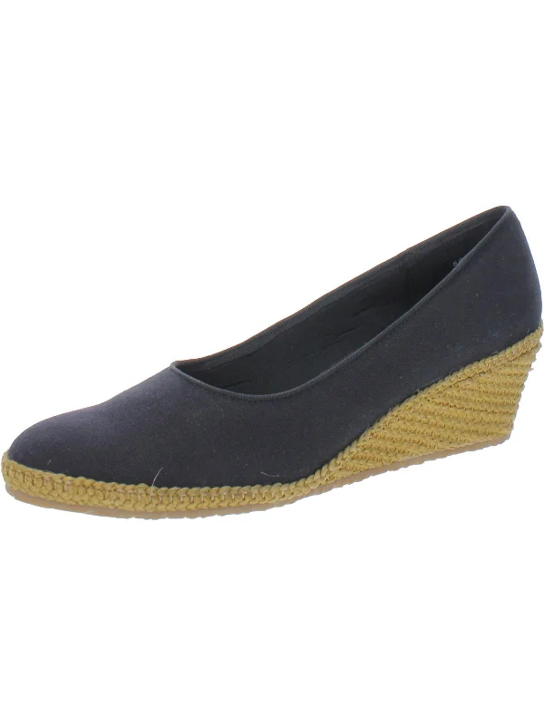 Seasonal Sale Newport Womens Canvas Slip On Espadrille Heels
